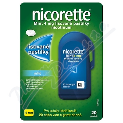 Nicorette Mint 4mg pas. cmp. 20