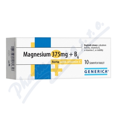 Magnesium 375mg+B6 forte Generica+Vit. C eff. tbl. 10