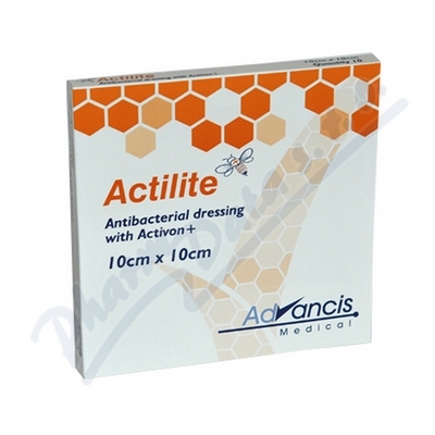Actilite 10x10cm krytí antimikrob. s medem 10ks