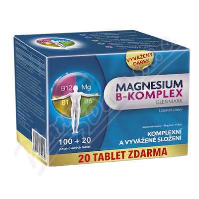 Magnesium B-komplex Glenmark tbl. 100+20
