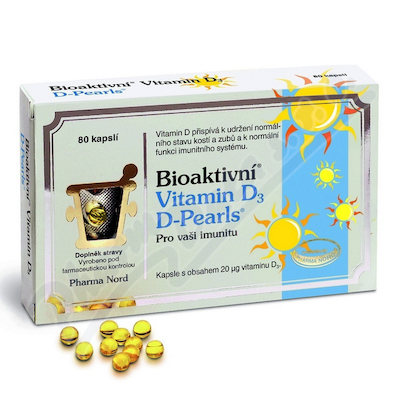 Bioaktivní Vitamin D3 D Pearls cps. 80