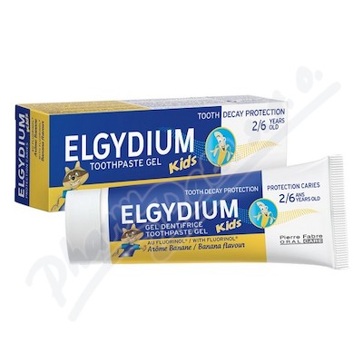ELGYDIUM Kids zub. pasta gel 2-6 let 50ml banán