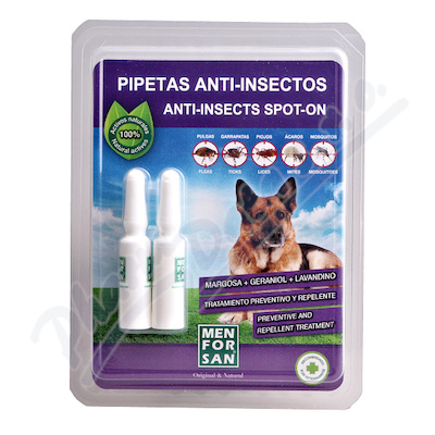 Menforsan Antiparazitní pipety pro psy 2x1. 5ml