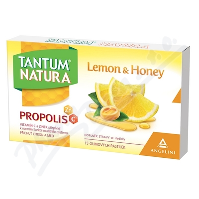 Tantum Natura Lemon&Honey 15 gumovch pastilek