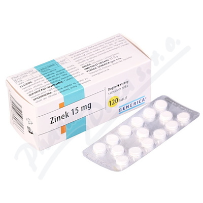 Zinek 15 mg tbl. 120 Generica