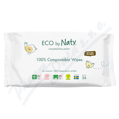 Eco by Naty vlhen ubrousky bez vn 56ks