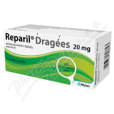 Reparil-Drages 20mg tbl. ent. 100
