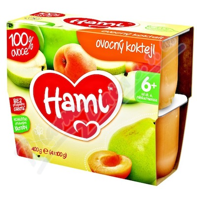 Hami 100% ov.  ovocn koktejl 4x100g 6M