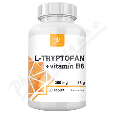 Allnature L-tryptofan+vit. B6 200mg-2. 5mg tbl. 60
