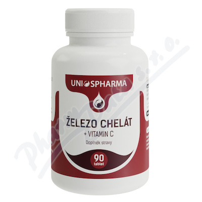 Uniospharma Železo chelát+vitamín C tbl. 90