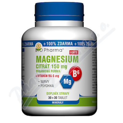 Magnesium citrt Forte 150mg+Vit. B6 6mg tbl. 30+30