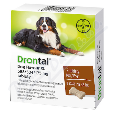 Drontal Dog Flavour XL 525-504-175mg psy tbl. 2
