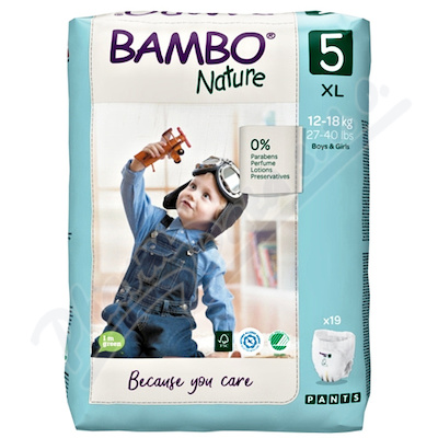 Bambo Nature Pants 5 navl. pl. k. trenink12-18kg 19ks