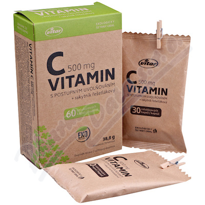 Vitar Vitamin C 500mg+rakytník EKO cps. 60