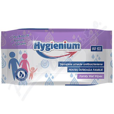 Hygienium antibakter. vlhčené ubrousky 50ks