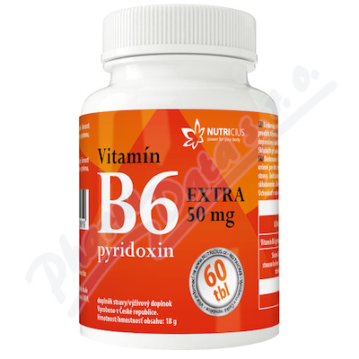 Vitamn B6 EXTRA pyridoxin 50mg tbl. 60