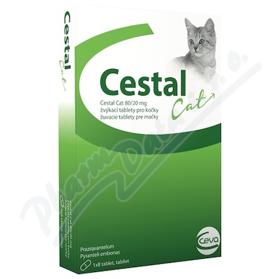 Cestal Cat 80-20mg žvýkací tablety pro kočky tbl. 8