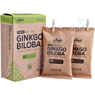 Vitar Ginkgo biloba 60mg+DMAE+vit. B6 EKO cps. 60