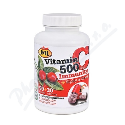JML Vitamin C 500mg + šípky a zinek cps. 90+30