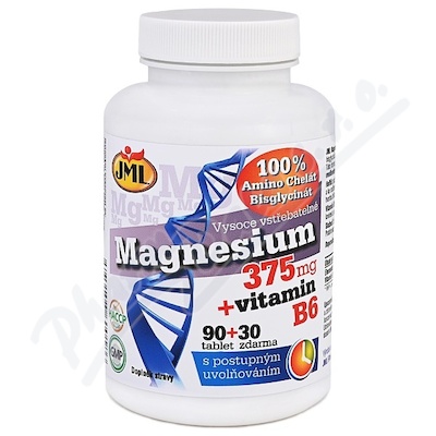 JML Magnesium 375mg + vitamin B6 tbl. 90+30