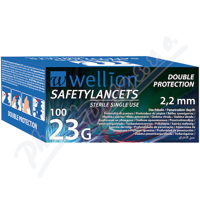 Wellion Safety Lancets jednoráz. bezp. jeh. 23G 100ks