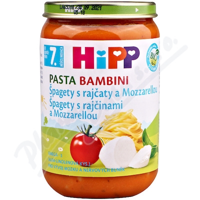 HiPP pagety s rajaty a Mozzarellou BIO 7m 220g
