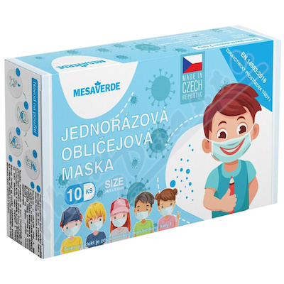 Mesaverde jednorzov obliejov maska modr 10ks