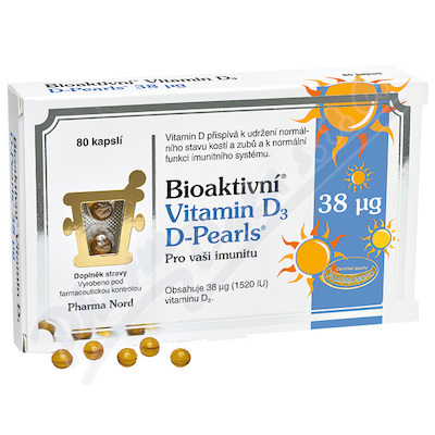 Bioaktivní Vitamin D3 D-Pearls 38mcg cps. 80