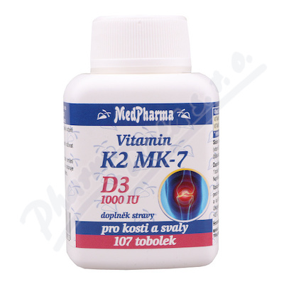MedPharma Vitamin K2 MK-7+D3 1000 IU tob. 107