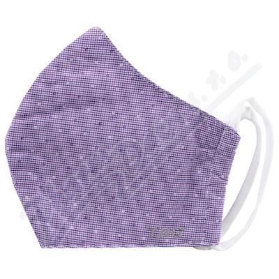Rouka textiln 3-vrstv fialov vzor vel. M 1ks