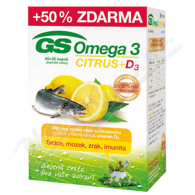 GS Omega 3 Citrus+D3 cps. 60+30 R-SK