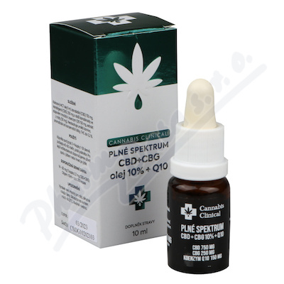 Cannabis Clinical CBD+CBG olej 10% + Q10 10ml