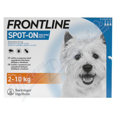 Frontline Spot On Dog 2-10kg pipeta 3x0. 67ml