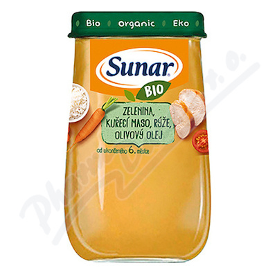 Sunar pkrm Zelenina ku. maso re ol. ol. BIO 190g