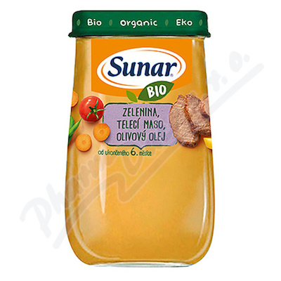 Sunar pkrm Zelenina telec maso ol. olej BIO 190g