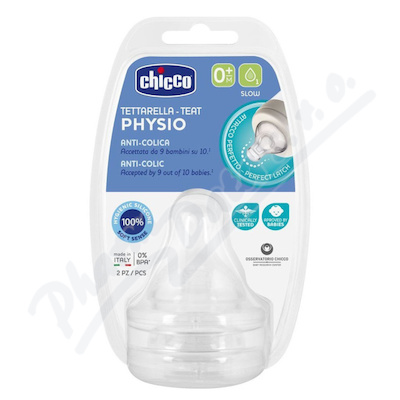 CHICCO Dudlk Perf. 5 silikon pomal. prtok 0m+ 2ks