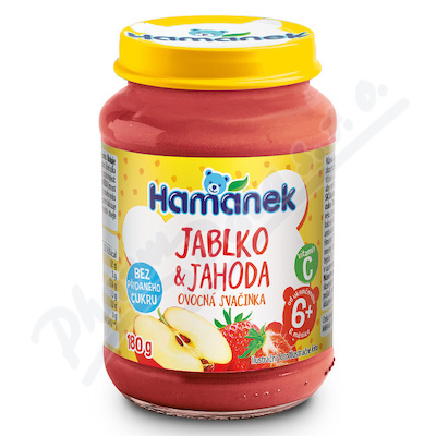 Hamnek Jablko+Jahoda bez pidanho cukru 180g 6m+