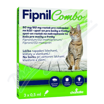 Fipnil Combo 50-60mg spot-on kočky+fretky 3x0. 5ml