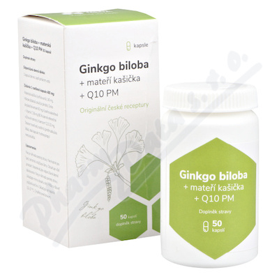 Ginkgo biloba+mate kaika+Q10 PM cps. 50