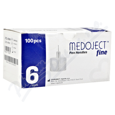 MEDOJECT fine jehly do inzulin. per 31Gx6mm 100ks