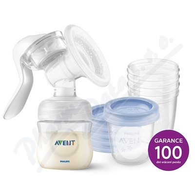 AVENT Odsvaka mat. mlka manuln+VIA 180ml 5ks