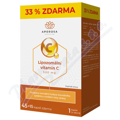 APOROSA Lipozomln vitamin C 500mg cps. 45+15