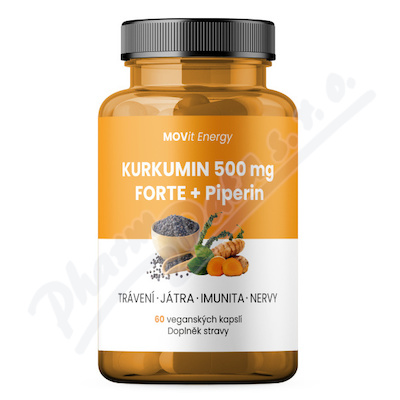 MOVit Kurkumin 500mg FORTE + Piperin vegan cps. 60