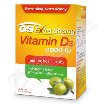 GS Extra Strong Vit. D3 2000 IU cps. 90 2022 R-SK