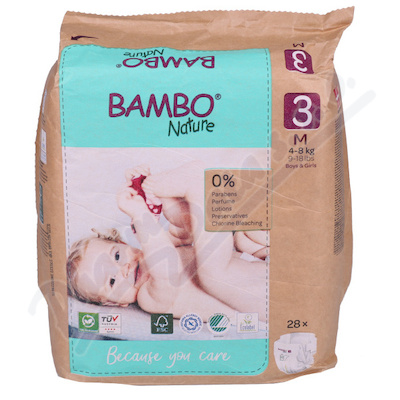 Bambo Nature 3 dts. plen. kalh. paper bag 4-8kg 28ks