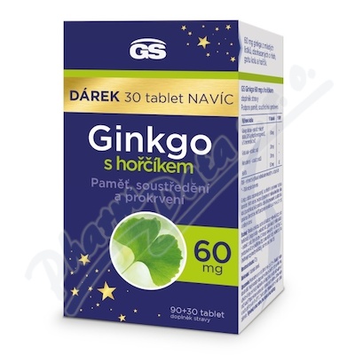 GS Ginkgo 60mg s hokem tbl. 90+30 drek 2023