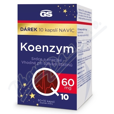 GS Koenzym Q10 60mg cps. 60+10 drek 2023