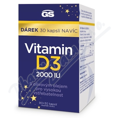 GS Vitamin D3 2000 IU cps. 90+30 dárek 2023
