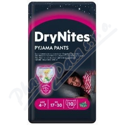 DryNites kalhotky absorb. dívky 4-7let-17-30kg-10ks