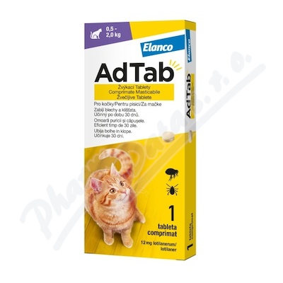 AdTab 12mg vkac tablety pro koky 0. 5-2kg 1ks